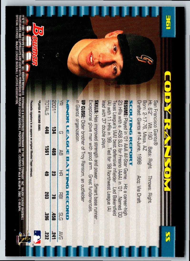 2002 Bowman Cody Ransom