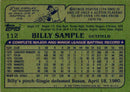 1982 Topps Billy Sample