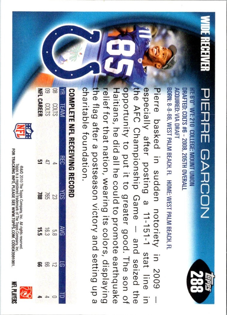 2010 Topps Pierre Garcon