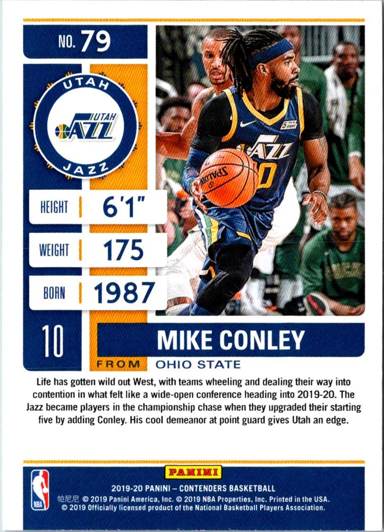 2019 Panini Contenders Mike Conley