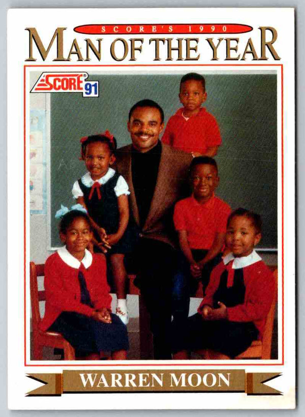 1991 Score Warren Moon #619