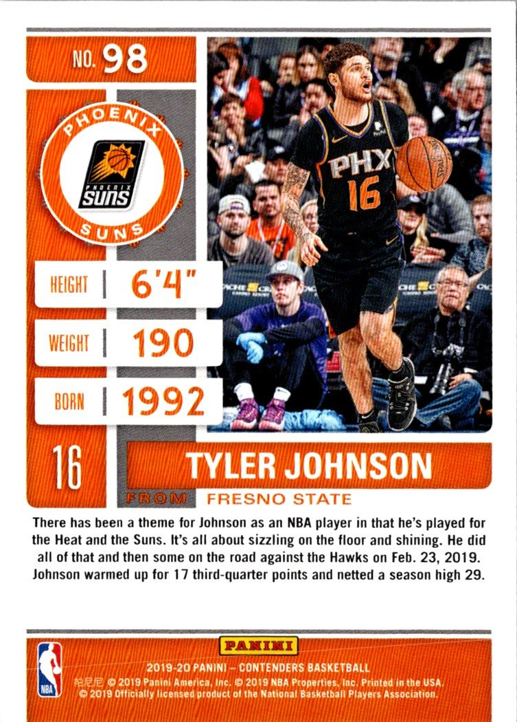 2019 Panini Contenders Tyler Johnson