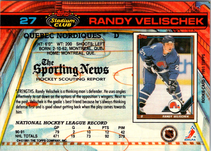 1991 Stadium Club Randy Velischek