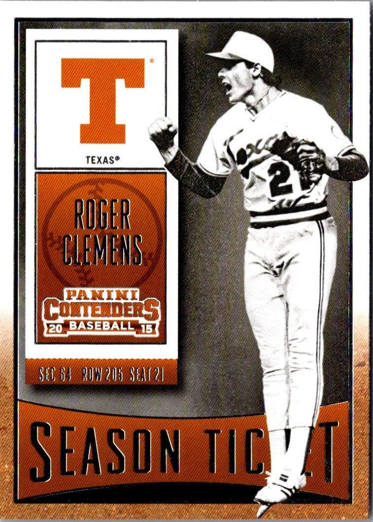 2015 Panini Elite Collegiate Roger Clemens