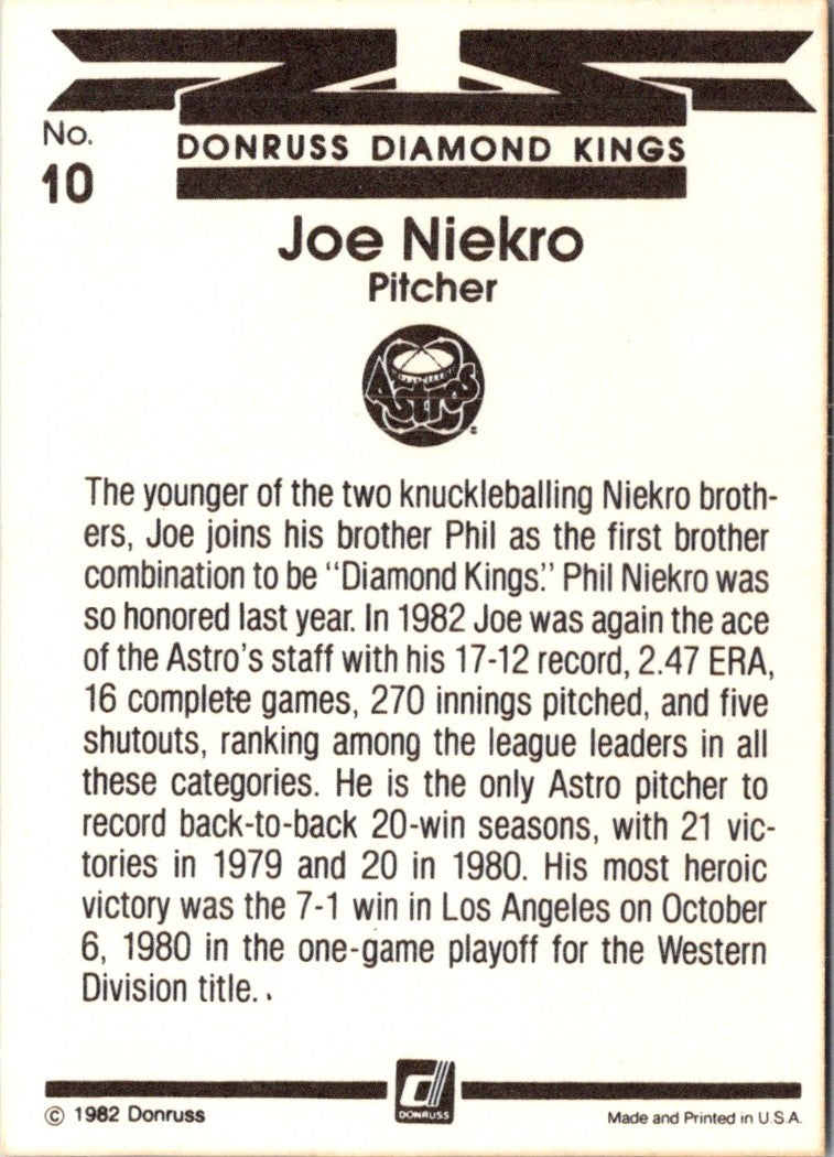 1983 Donruss Joe Niekro