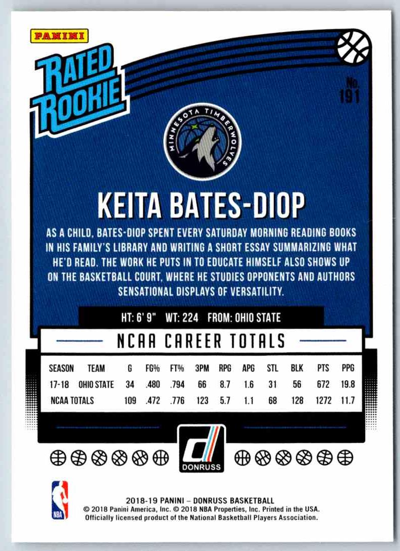 2018 Donruss Keita Bates-Diop