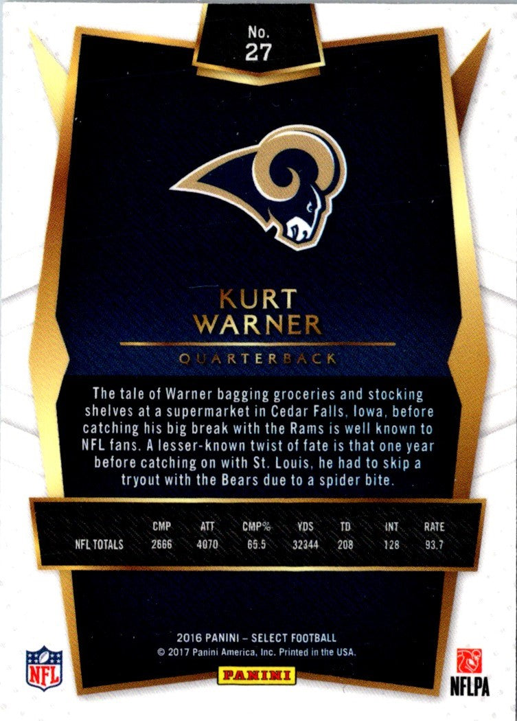 2016 Panini Select Kurt Warner