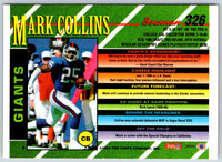 1993 Bowman Football Mark Collins #326