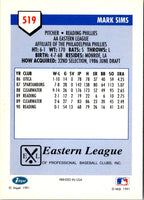 1991 Line Drive AA Mark Sims #519