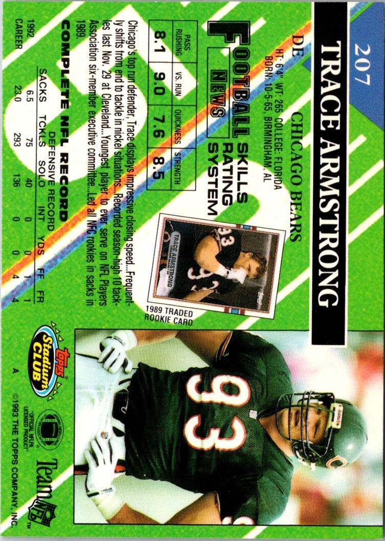 1993 Stadium Club Super Teams Bowl Trace Armstrong