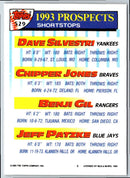 1993 Topps Dave Silvestri/Chipper Jones/Benji Gil/Jeff Patzke