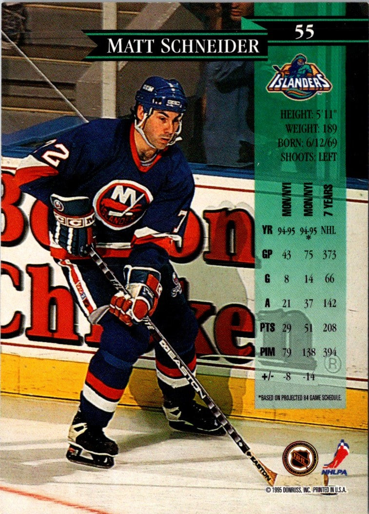 1995 Donruss Mathieu Schneider