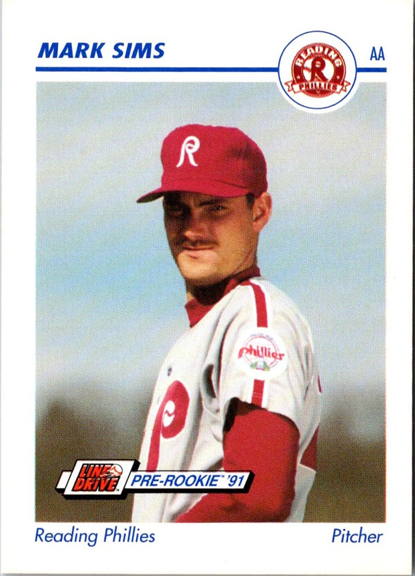 1991 Line Drive AA Mark Sims #519