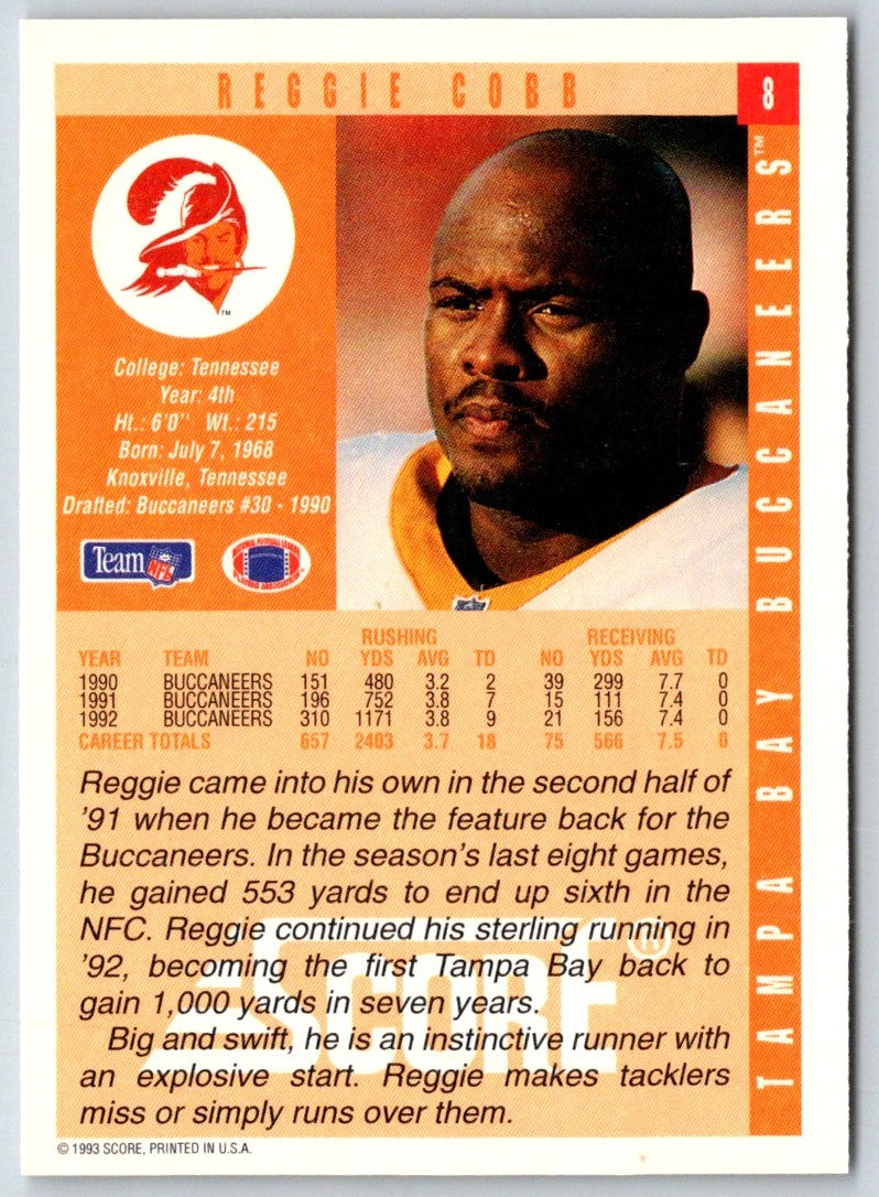 1993 Score Reggie Cobb
