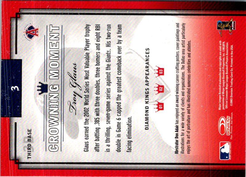 2003 Donruss Diamond Kings Troy Glaus