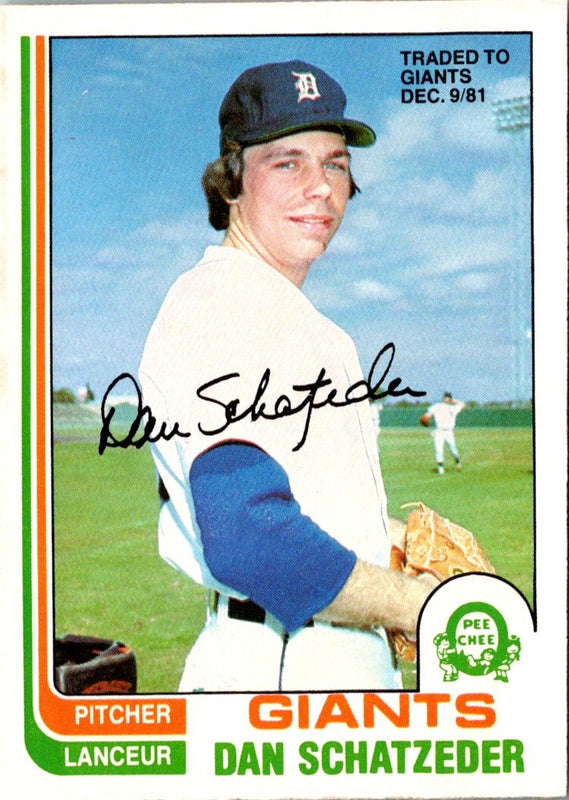 1982 O-Pee-Chee Dan Schatzeder #106