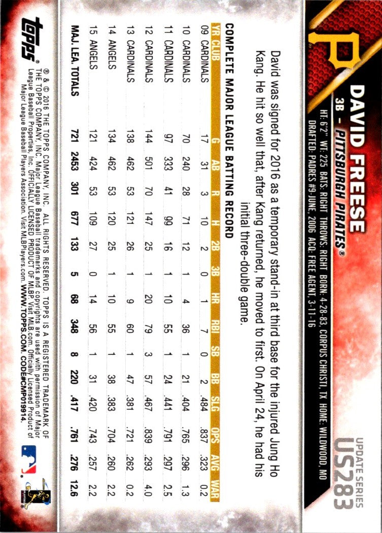 2016 Topps Update David Freese