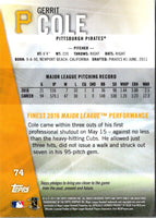 2017 Finest Gerrit Cole #74