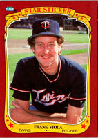 1986 Fleer Star Stickers Frank Viola #124