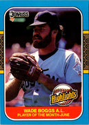 1987 Donruss Highlights Wade Boggs
