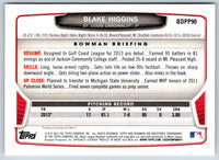 2014 Bowman Blake Higgins #BDPP90