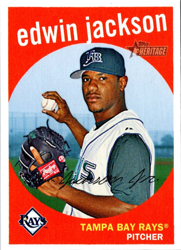 2008 Topps Heritage Edwin Jackson #413