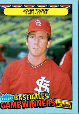 1987 Fleer Game Winners John Tudor #41
