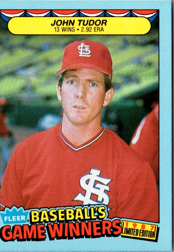 1987 Fleer Game Winners John Tudor #41