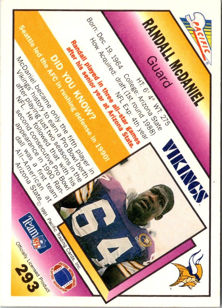 1991 Pacific Randall McDaniel