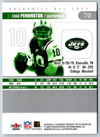 2004 Fleer Authentix Chad Pennington #70