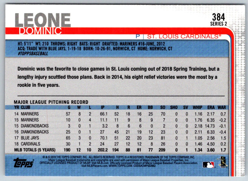 2019 Topps Dominic Leone