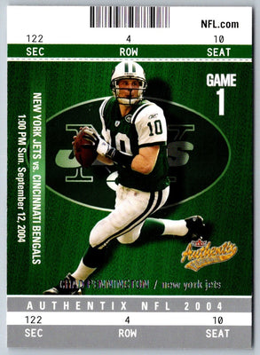 2004 Fleer Authentix Chad Pennington #70