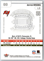 2003 Fleer Authentix Derrick Brooks #88