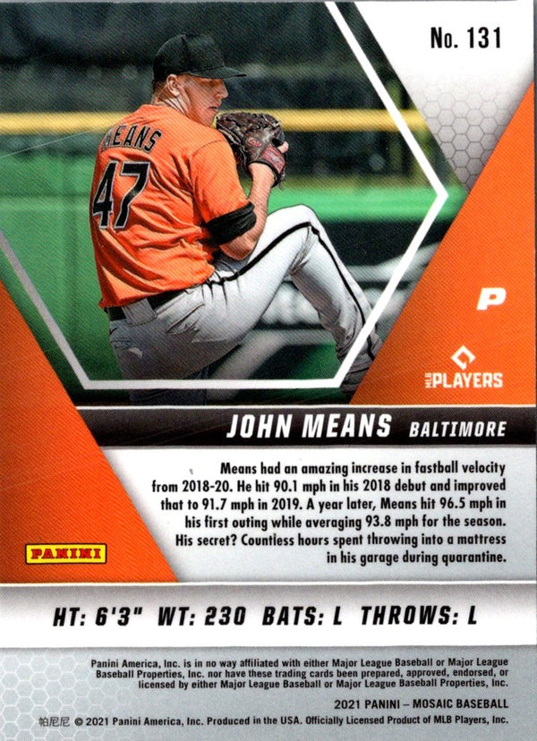 2021 Panini Mosaic John Means #131