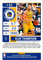 2019 Panini Contenders Klay Thompson #62