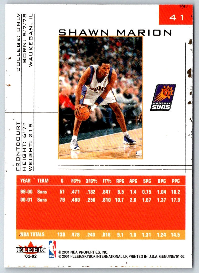 2001 Fleer Genuine Shawn Marion