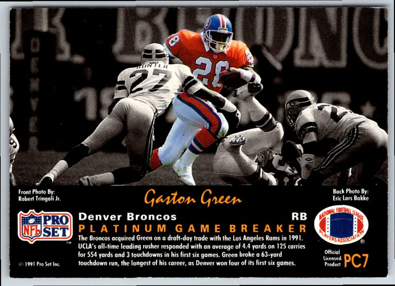 1991 Pro Set Platinum PC Gaston Green