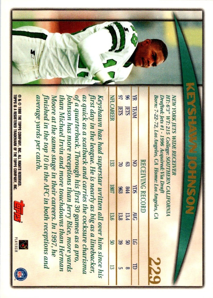 1998 Topps Keyshawn Johnson