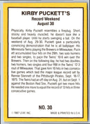 1987 Donruss Highlights Kirby Puckett