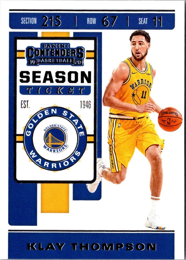 2019 Panini Contenders Klay Thompson #62