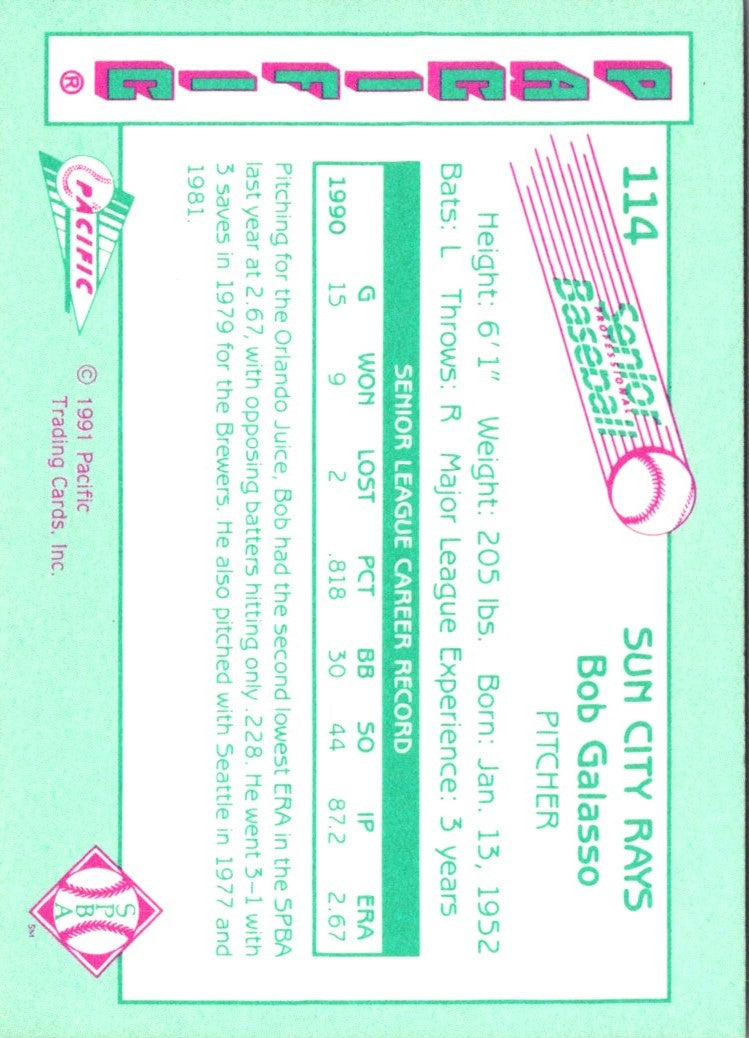 1991 Pacific Senior League Bob Galasso