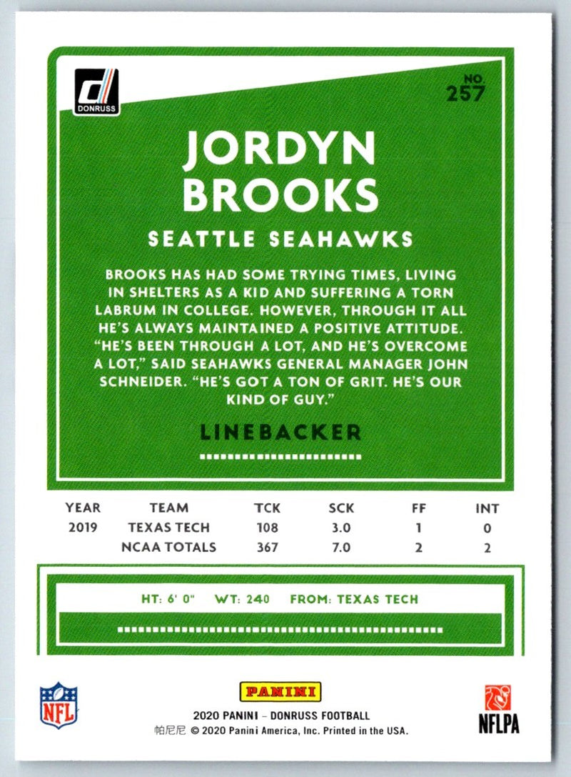 2020 Donruss Jordyn Brooks