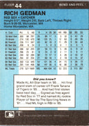 1986 Fleer Star Stickers Rich Gedman