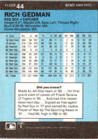 1986 Fleer Star Stickers Rich Gedman #44