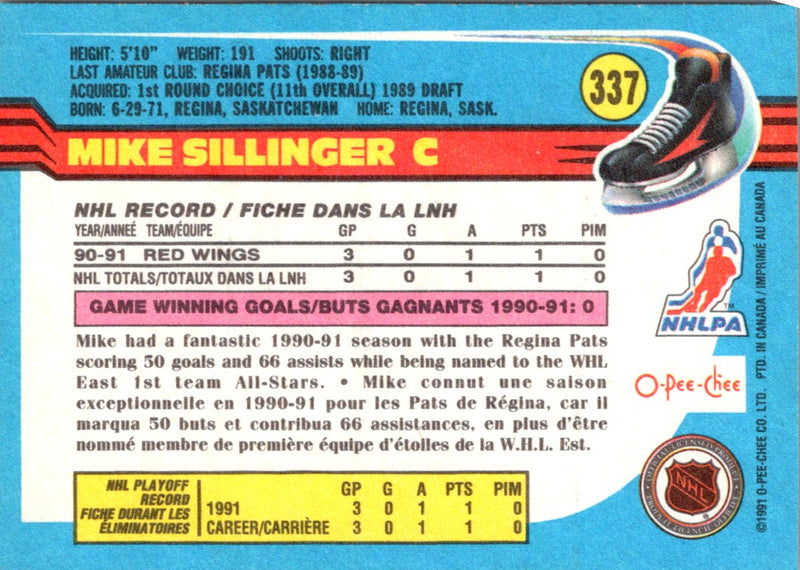 1991 O-Pee-Chee Mike Sillinger