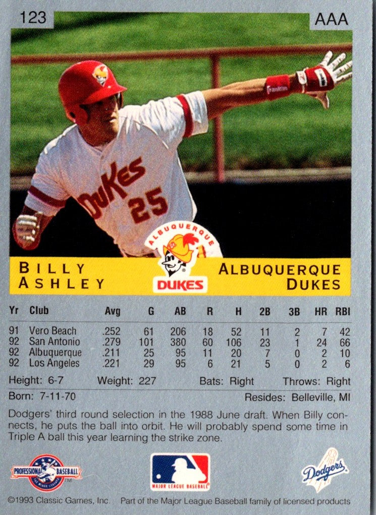 1993 Classic Best Billy Ashley