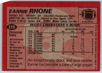 1983 Topps Earnie Rhone #319