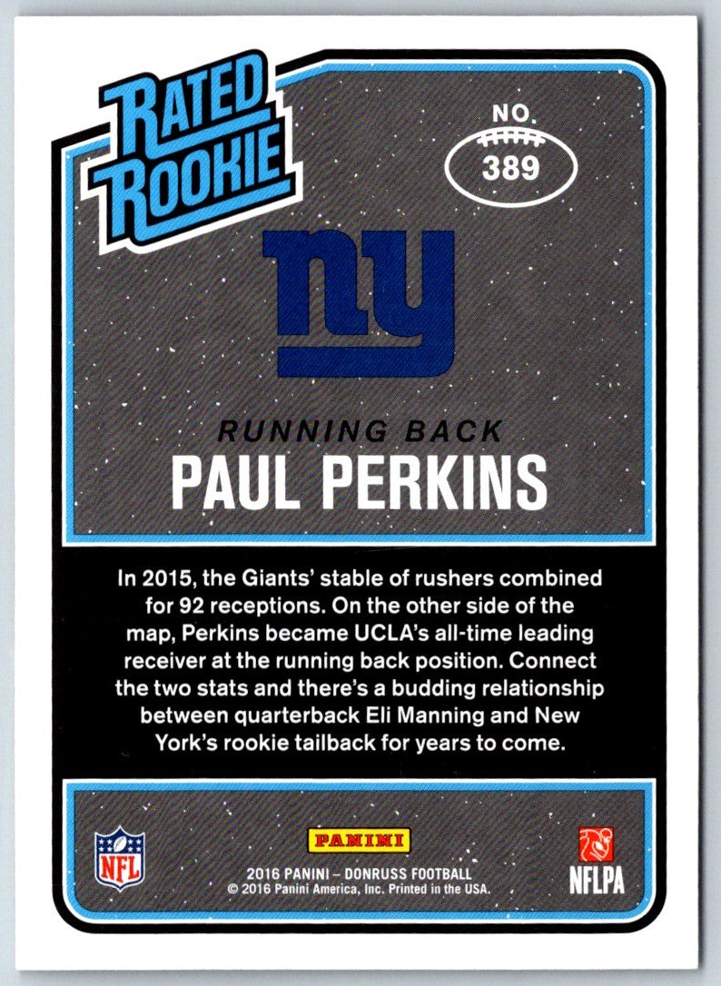 2016 Donruss Press Proofs Blue Paul Perkins