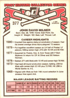 1981 Donruss John Milner #377