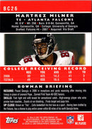 2007 Bowman Chrome Martrez Milner